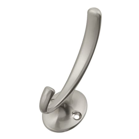 Hickory Hardware Coat Hook Double 7/8 Inch Center to Center P25025-SN
